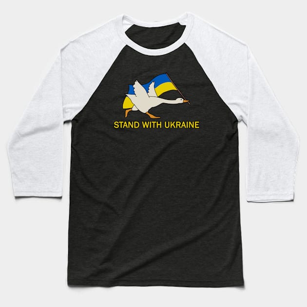 Stand with Ukraine Baseball T-Shirt by valentinahramov